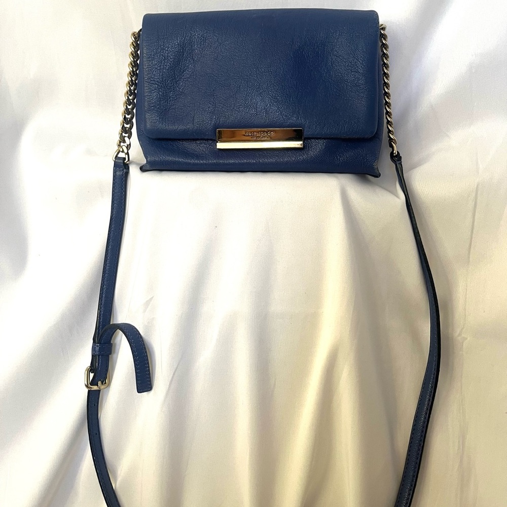 Blue crossbody Kate Spade leather bag